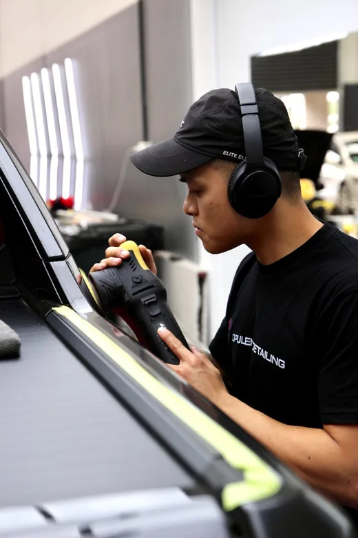Ceramic coating application on a vehicle in Epping